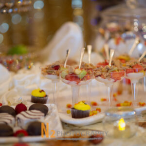 Dessert cups at our reception hall - Alegria Gardens