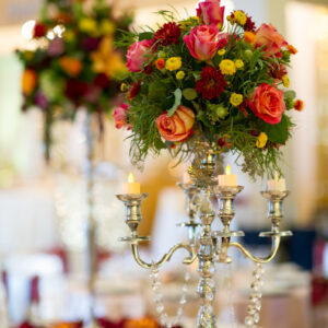 Centerpiece at our reception hall - Alegria Gardens