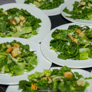 Prepared salads at our reception hall - Alegria Gardens