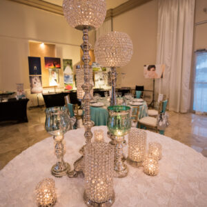 Table candles at our wedding venue - Alegria Gardens