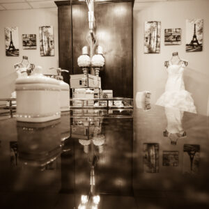 Stylish dressing room at our wedding venue - Alegria Gardens
