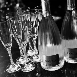 Champagne glasses at our reception hall - Alegria Gardens