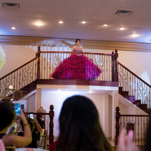 Quinceanera party with girl in dress - Alegria Gardens