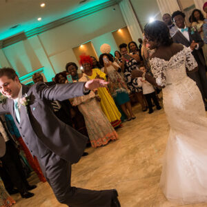Married couple dancing at our reception hall - Alegria Gardens