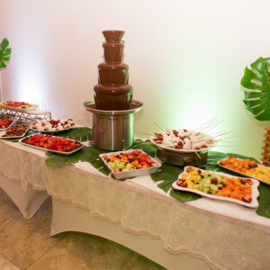 Large fondue display at our reception hall - Alegria Gardens