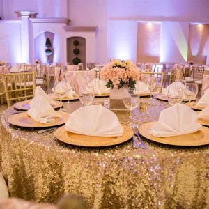 View from the top of a table at our reception hall - Alegria Gardens