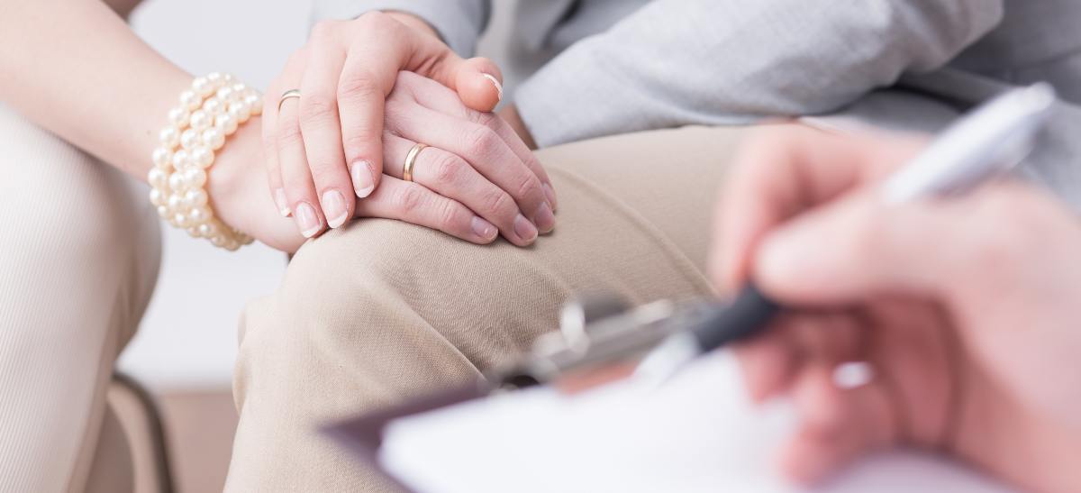 Couple holding hands