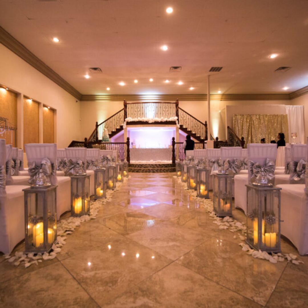 venue set up for wedding ceremony