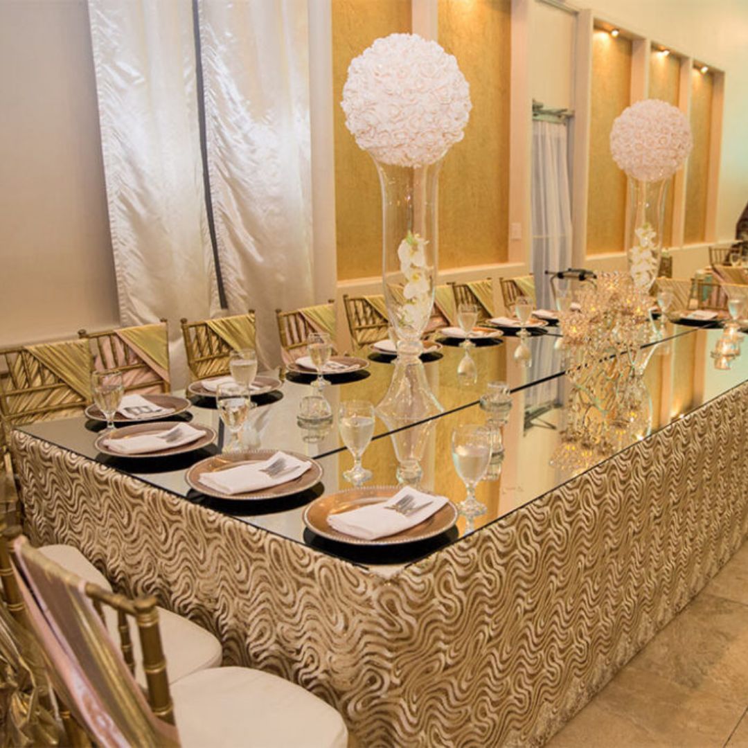 reception table at wedding