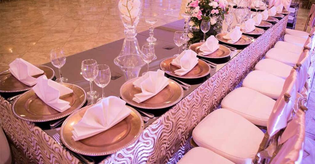 table set for a formal event