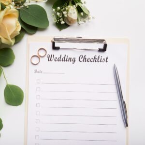 Wedding checklist. 