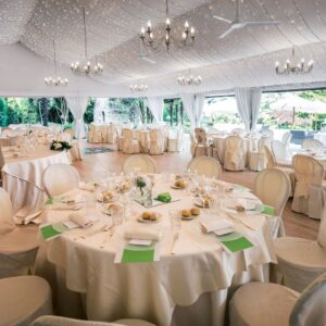 Wedding reception space.